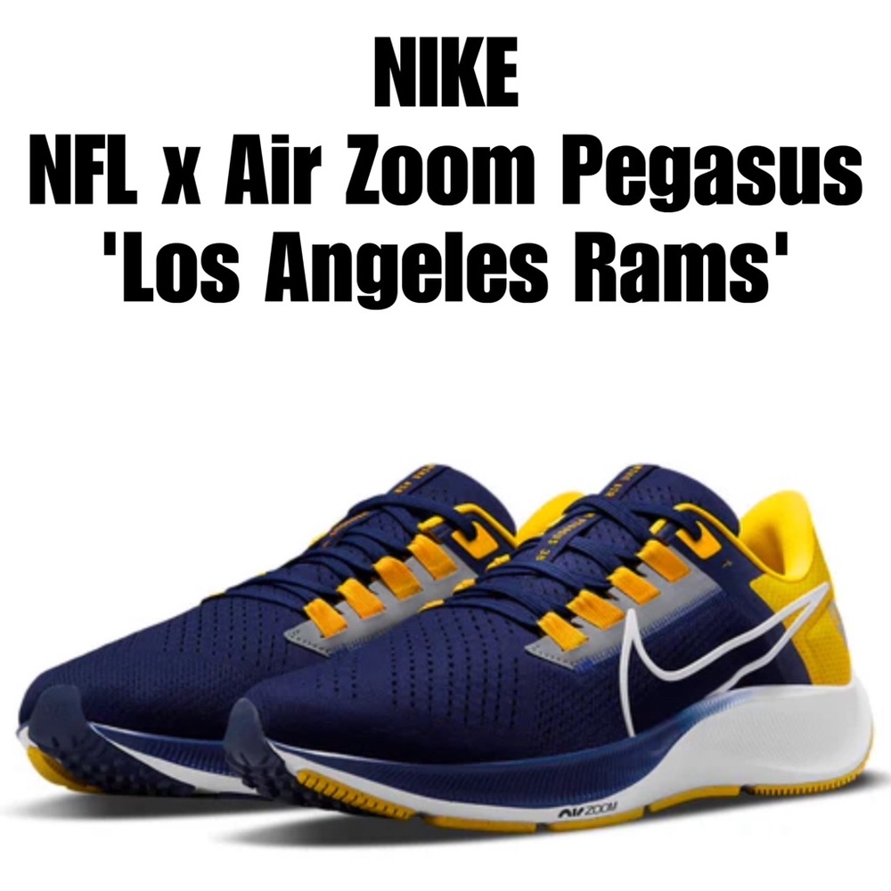 Nike NFL x Air Zoom Pegasus 38 ‘Los Angeles Rams’ Unisex Size: M 4/ W 5.5